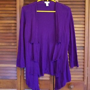 Chico's purple lightweight cardigan